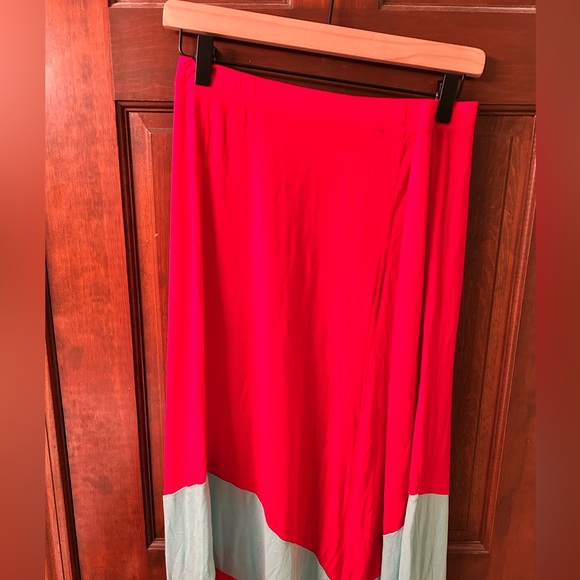 💜 CLEARANCE CONTEMPORARY STYLE Studio Rayon blend elastic waist maxi skirt. SZ L - Picture 5 of 8